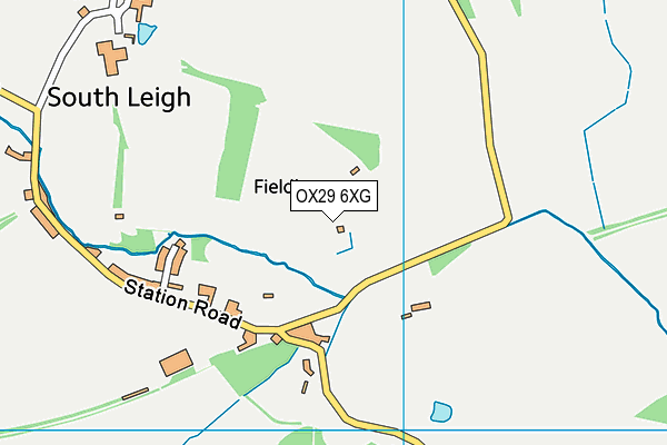 OX29 6XG map - OS VectorMap District (Ordnance Survey)