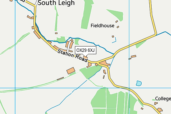 Station Farm Station Road South Leigh Witney Ox29 6xj map (OX29 6XJ) - OS VectorMap District (Ordnance Survey)