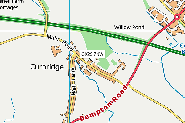 OX29 7NW map - OS VectorMap District (Ordnance Survey)