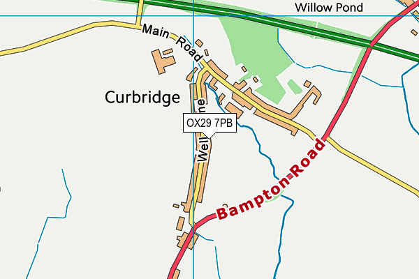 OX29 7PB map - OS VectorMap District (Ordnance Survey)