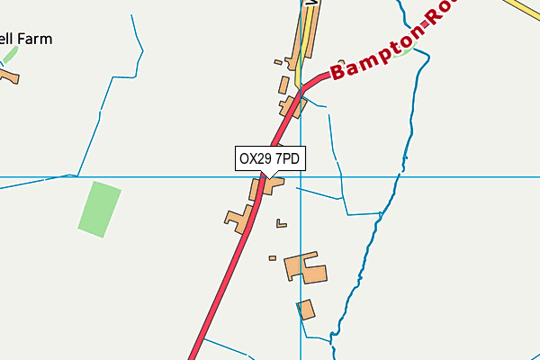 OX29 7PD map - OS VectorMap District (Ordnance Survey)