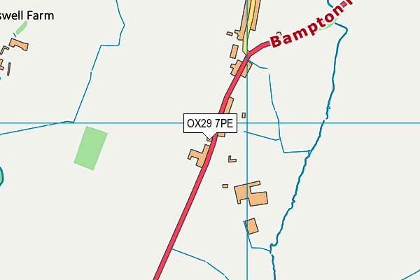 OX29 7PE map - OS VectorMap District (Ordnance Survey)