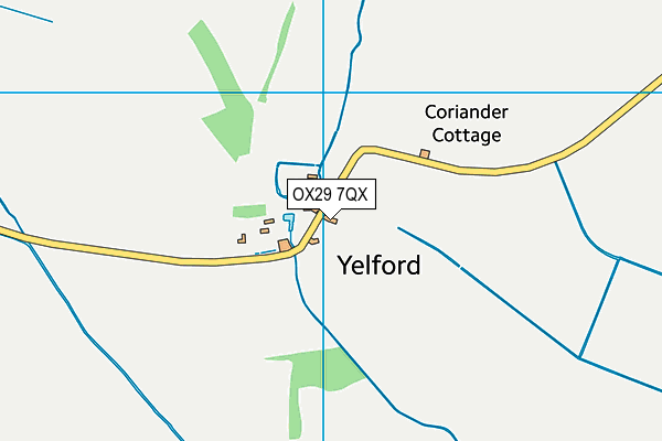 OX29 7QX map - OS VectorMap District (Ordnance Survey)