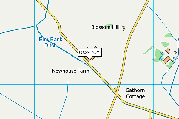 OX29 7QY map - OS VectorMap District (Ordnance Survey)