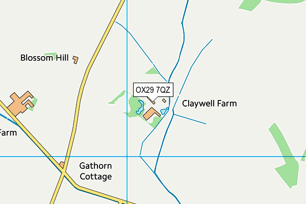 OX29 7QZ map - OS VectorMap District (Ordnance Survey)