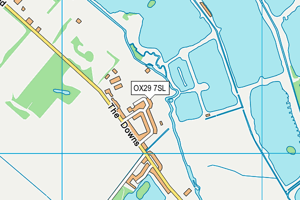 OX29 7SL map - OS VectorMap District (Ordnance Survey)
