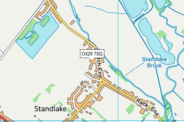 Standlake C Of E Primary School map (OX29 7SQ) - OS VectorMap District (Ordnance Survey)