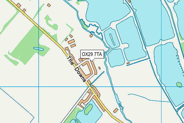 OX29 7TA map - OS VectorMap District (Ordnance Survey)