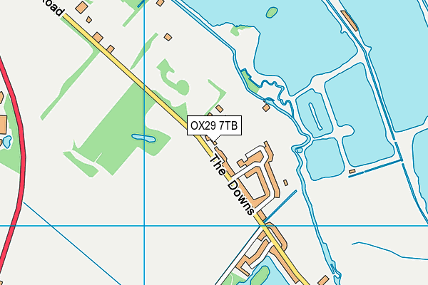 OX29 7TB map - OS VectorMap District (Ordnance Survey)
