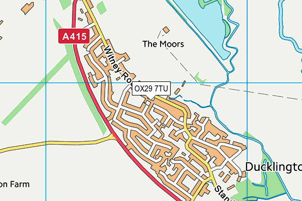 OX29 7TU map - OS VectorMap District (Ordnance Survey)