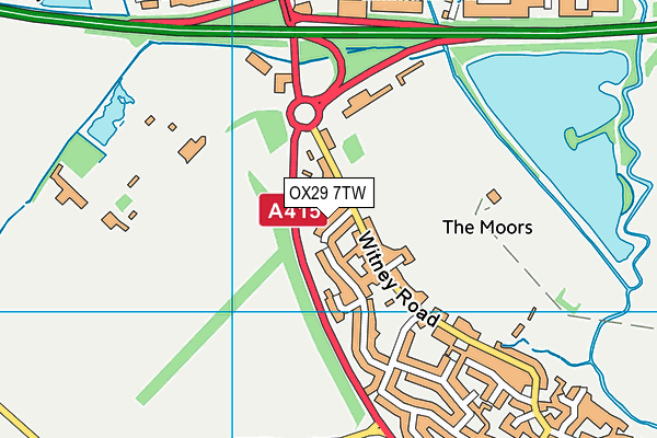 OX29 7TW map - OS VectorMap District (Ordnance Survey)