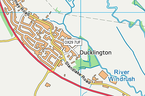OX29 7UF map - OS VectorMap District (Ordnance Survey)