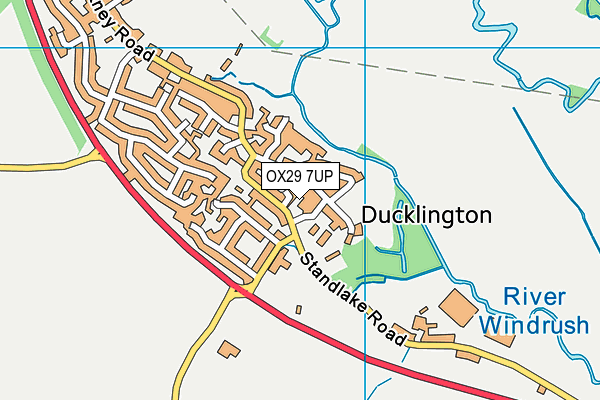 OX29 7UP map - OS VectorMap District (Ordnance Survey)