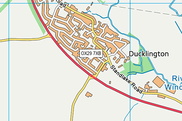 OX29 7XB map - OS VectorMap District (Ordnance Survey)