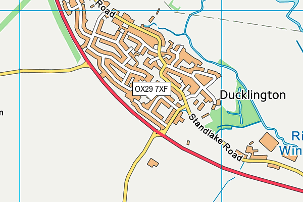 OX29 7XF map - OS VectorMap District (Ordnance Survey)
