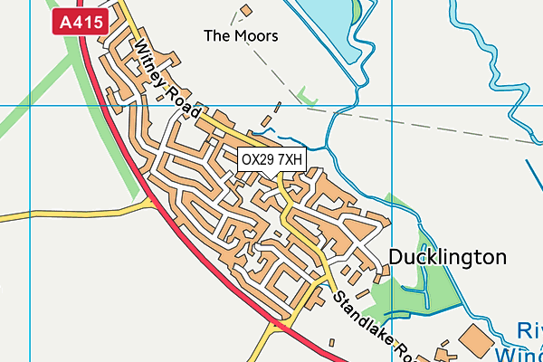 OX29 7XH map - OS VectorMap District (Ordnance Survey)
