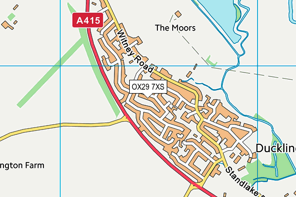OX29 7XS map - OS VectorMap District (Ordnance Survey)