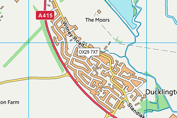 OX29 7XT map - OS VectorMap District (Ordnance Survey)