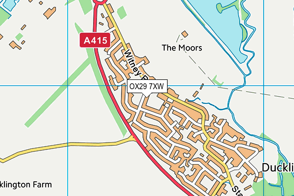 OX29 7XW map - OS VectorMap District (Ordnance Survey)