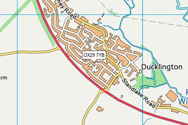 OX29 7YB map - OS VectorMap District (Ordnance Survey)