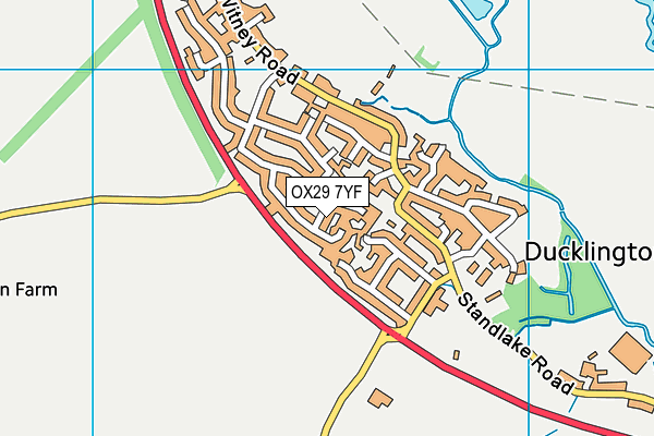 OX29 7YF map - OS VectorMap District (Ordnance Survey)