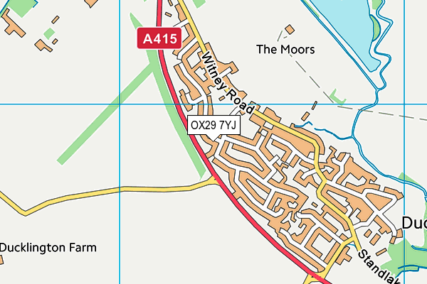 OX29 7YJ map - OS VectorMap District (Ordnance Survey)