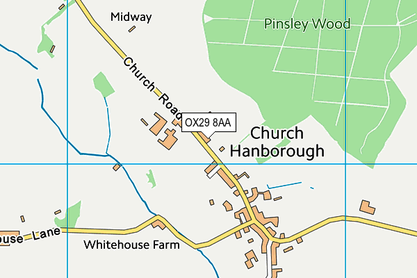 OX29 8AA map - OS VectorMap District (Ordnance Survey)