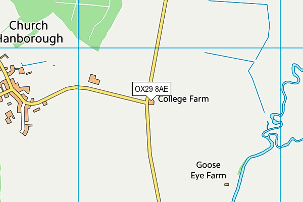 OX29 8AE map - OS VectorMap District (Ordnance Survey)