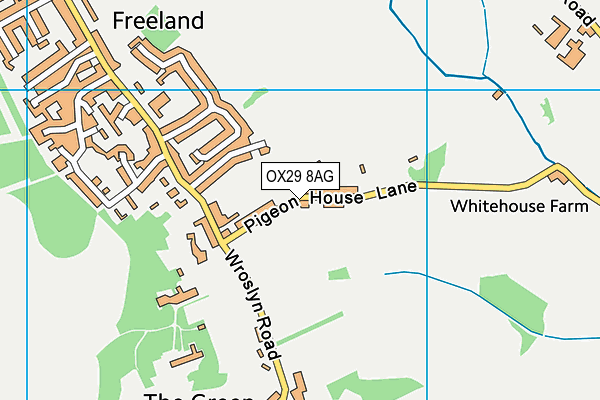 OX29 8AG map - OS VectorMap District (Ordnance Survey)