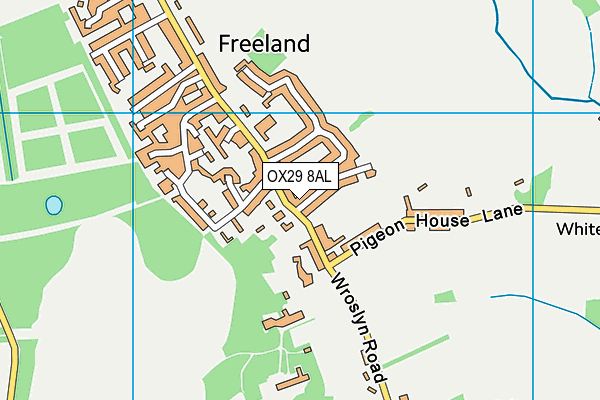 Freeland Village Hall map (OX29 8AL) - OS VectorMap District (Ordnance Survey)