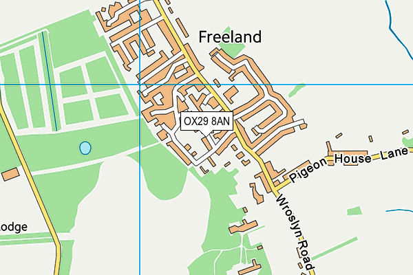 OX29 8AN map - OS VectorMap District (Ordnance Survey)
