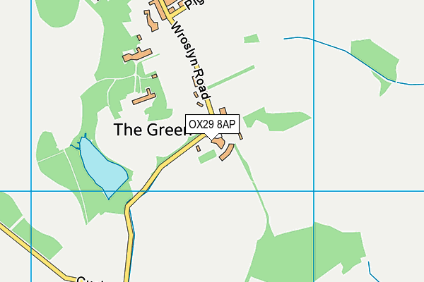 OX29 8AP map - OS VectorMap District (Ordnance Survey)