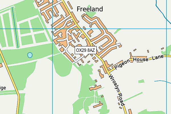OX29 8AZ map - OS VectorMap District (Ordnance Survey)