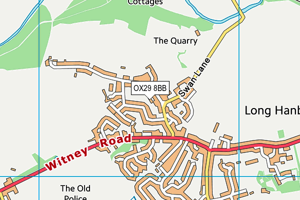 OX29 8BB map - OS VectorMap District (Ordnance Survey)