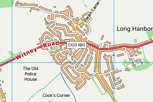 OX29 8BG map - OS VectorMap District (Ordnance Survey)