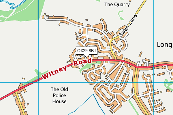 OX29 8BJ map - OS VectorMap District (Ordnance Survey)