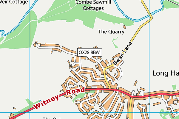 OX29 8BW map - OS VectorMap District (Ordnance Survey)