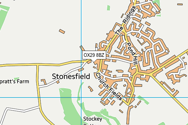 OX29 8BZ map - OS VectorMap District (Ordnance Survey)