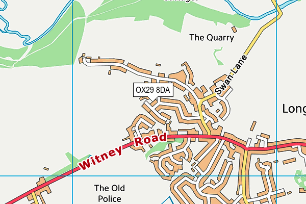 OX29 8DA map - OS VectorMap District (Ordnance Survey)