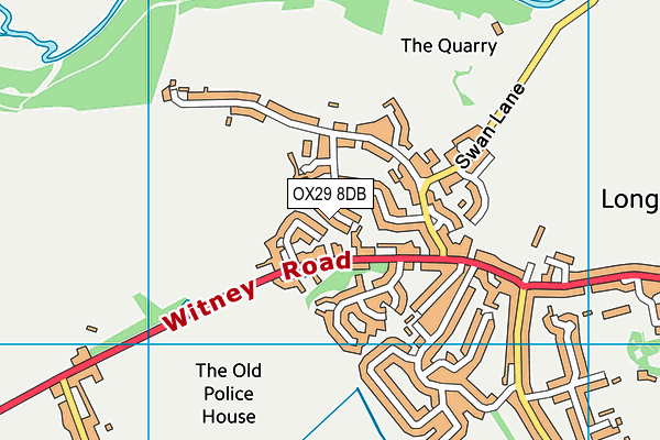 OX29 8DB map - OS VectorMap District (Ordnance Survey)