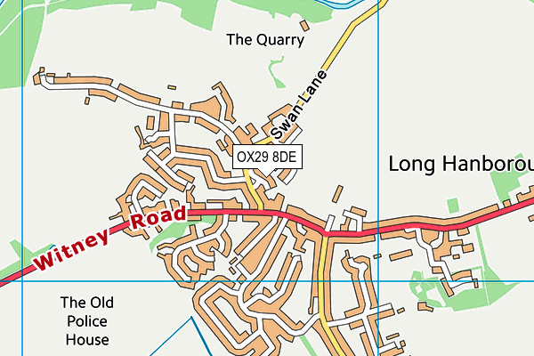 OX29 8DE map - OS VectorMap District (Ordnance Survey)