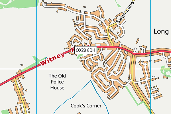 OX29 8DH map - OS VectorMap District (Ordnance Survey)