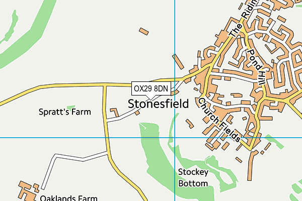 OX29 8DN map - OS VectorMap District (Ordnance Survey)