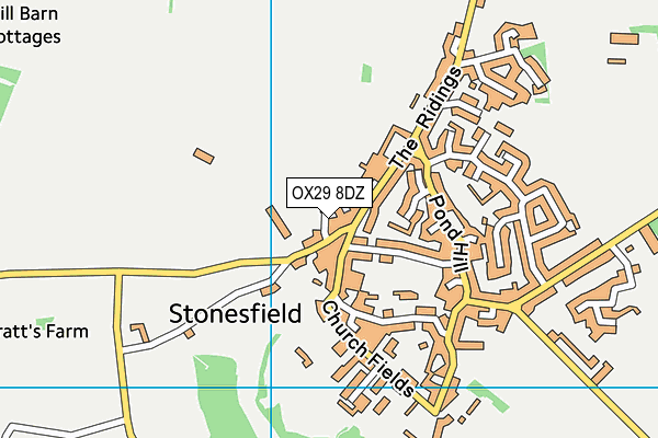 OX29 8DZ map - OS VectorMap District (Ordnance Survey)