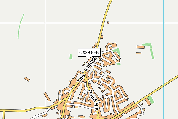 OX29 8EB map - OS VectorMap District (Ordnance Survey)