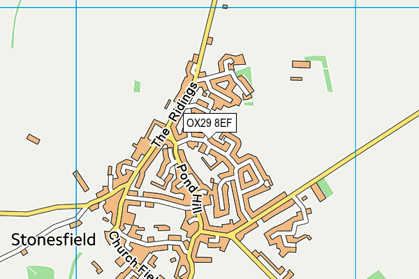 OX29 8EF map - OS VectorMap District (Ordnance Survey)