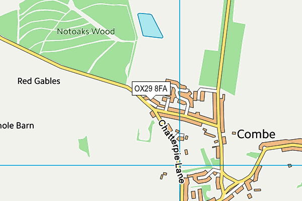 OX29 8FA map - OS VectorMap District (Ordnance Survey)