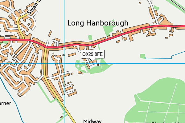 OX29 8FE map - OS VectorMap District (Ordnance Survey)