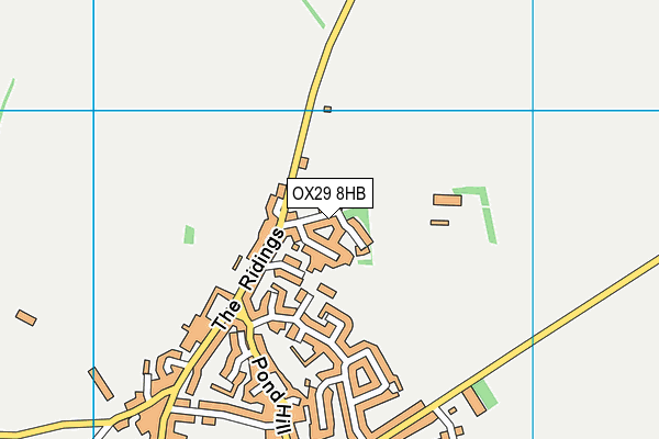 OX29 8HB map - OS VectorMap District (Ordnance Survey)