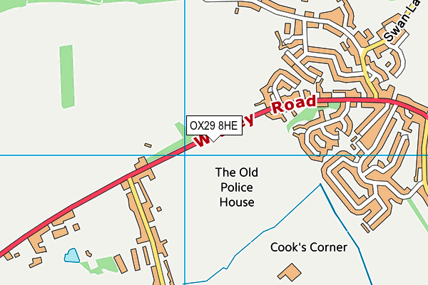 OX29 8HE map - OS VectorMap District (Ordnance Survey)